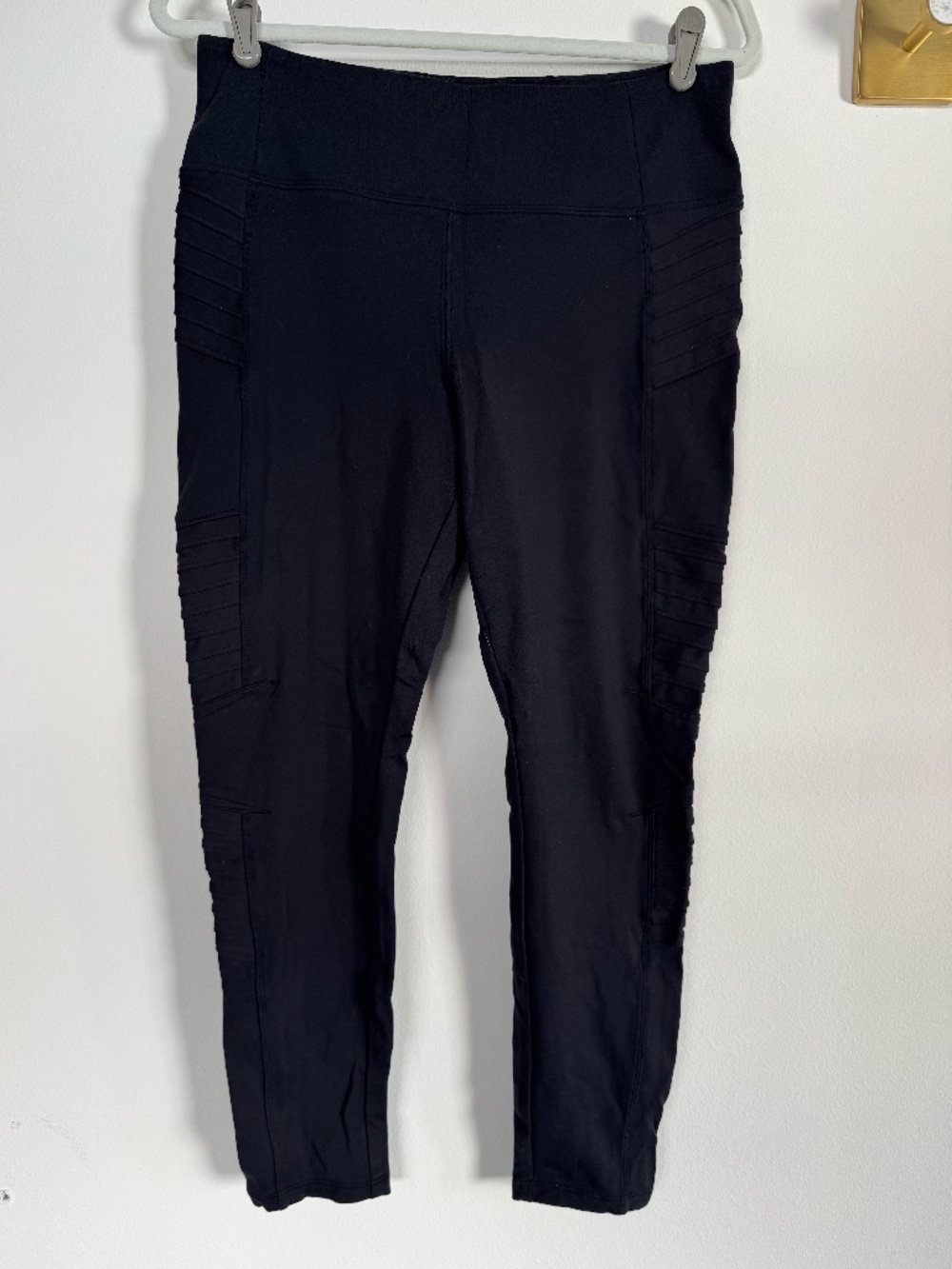 Athleta Delancey Moto Leggings Large Petite GUC